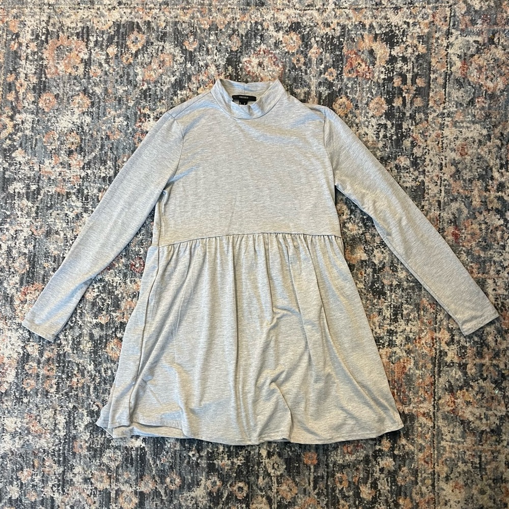 Grey turtle neck dress